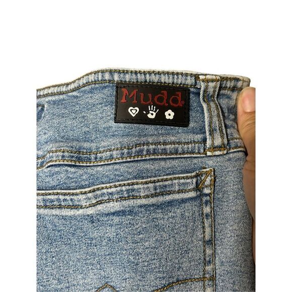 Vintage Y2K Mudd Mid Rise Lace Up Jean Shorts Womens Size 9 - Picture 4 of 5